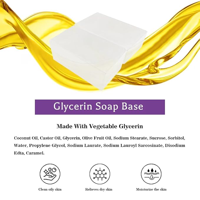 Clear Soap Base, Melt and Pour Glycerin Soap Base for Soap Making 5.2 LB