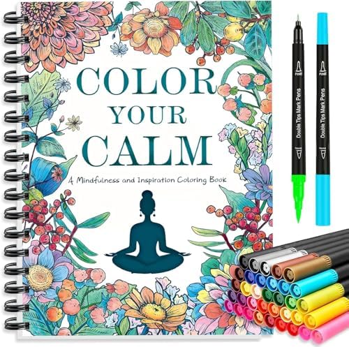 Coloring Books for Adults with 30 Patterns Positive Quotes Large Print