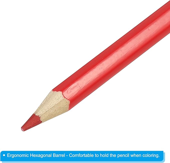 PATIKIL Watercolor Pencil, 12Pcs Water Soluble Pencils for Blending, Coloring, Sketch Drawing, Painting, Bright Red