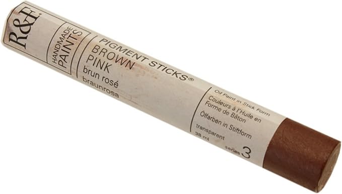R&F Handmade Paints - Professional Oil Pigment Stick, Brown Pink, 38 ml