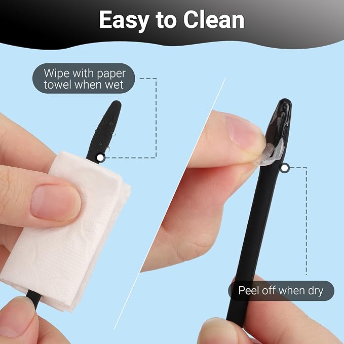 Gartful Colored Silicone Stir Sticks, Epoxy Resin Mixing Sticks Reusable Stirring Rods for Art Supplies, DIY Crafts Resin, Paint Mixing, Craft Supplies, Tumbler Making, Face Mask Spatula,Black