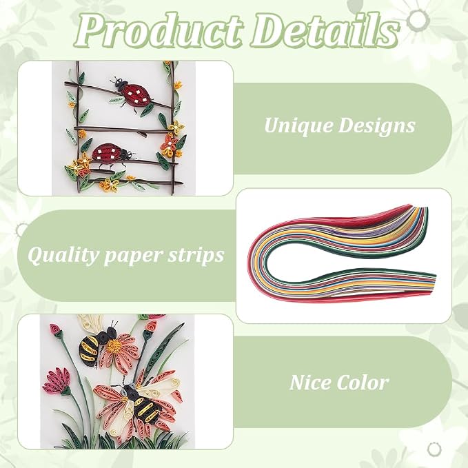 WEBEEDY 20 Sets Paper Quilling Kit for Adults Beginners,Spring Animal Flower Greeting Cards Making Kit with Instruction Tutorial,Handmade Bee Butterfly Dragonfly Quilling Card for Friends Families
