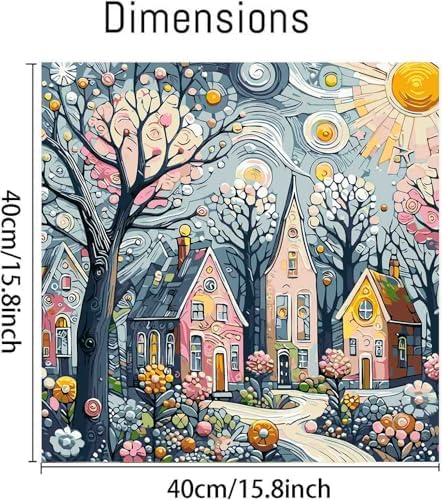 DYAIANGMU Scenery Paint by Numbers Kit for Adults Beginners 15.7X15.7 inch