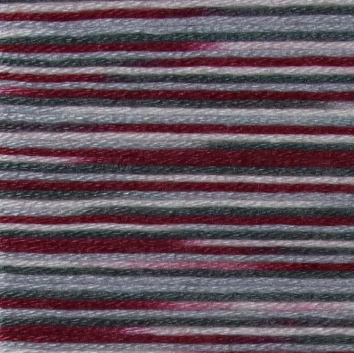 KCS Big skeins of 25 Meters Size 25 Color Variegated Cross Stitch Stranded Threads,6 skeins,4513
