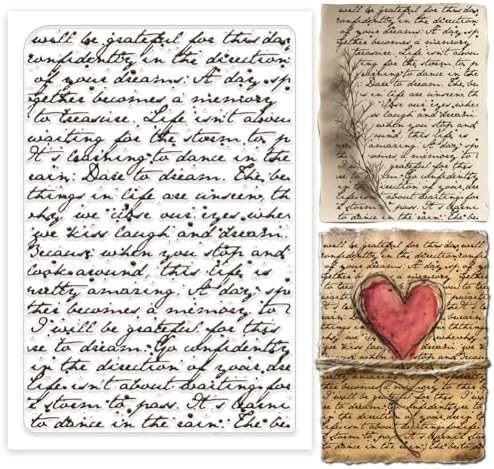 PH PandaHall Words Background Clear Stamps Transparent Silicone Stamps Rubber Clear Stamp for Card Making DIY Scrapbooking Crafting Photo Album Journal Embossing Decoration