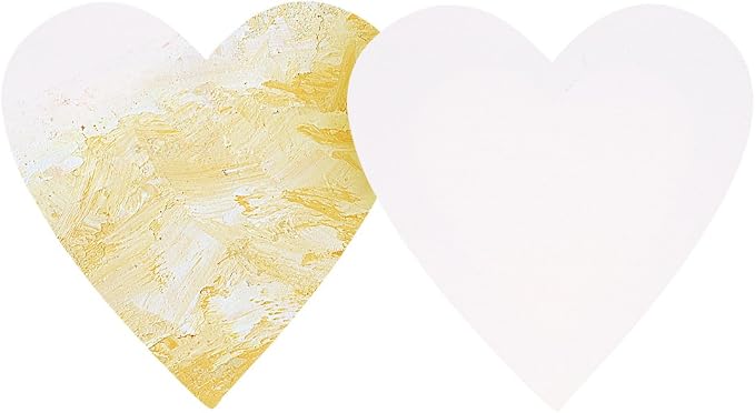 Transon 12inch Artist Heart Canvas Primed Stretched Canvas Ready for Painting Pack of 2
