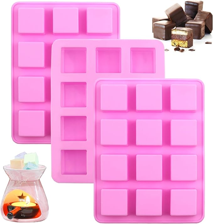 Wax Melts Molds Silicone,Square Candle Mold Silicone Molds for Wax Melts