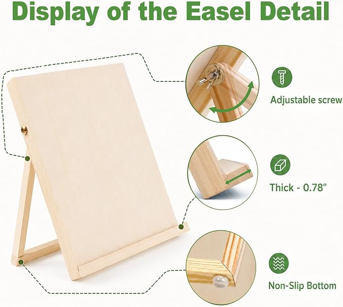 2 PCS Tabletop Easels Easel Stand for Painting Art Easel for Display | DRAWLEX Paint Easel for Canvas Paint Desktop Easel for Painting for Beginners Students