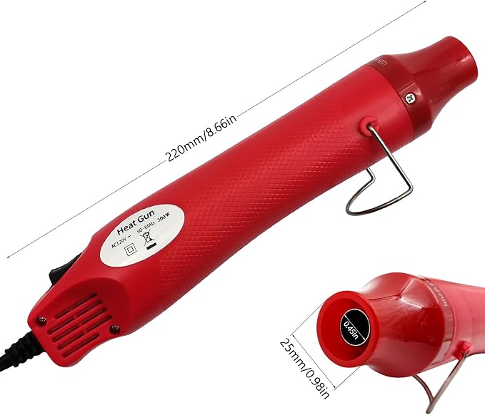 Heat Gun, Mini Hot Air Gun for DIY Crafts Portable Heat Air Gun Tool for Embossing Shrink Wrapping Drying Paint | DIY Crafts, Portable, Embossing, Shrink Wrapping, Drying Paint