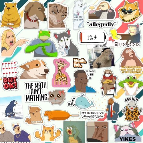 306pcs Funny Meme Vinyl Stickers Pack, Large Bulk Sticker for Laptop, Phone, Water Bottles, Computer Cars... Vine Sticker Decal DIY Décor for Bumper Accesory (Pack of 2)