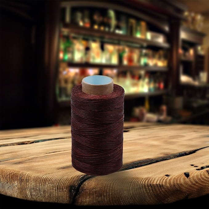 284Yards Leather Sewing Waxed Thread, 0.8mm Waxed Thread for Bookbinding | Waxed Thread for Bookbinding, Upholstery Thread Heavy Duty, Wax String for Leather Craft DIY/Bookbinding/Shoe Repairing
