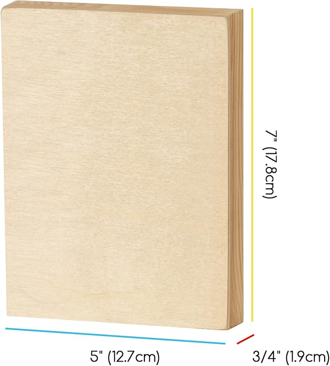 MEEDEN Unfinished Wood Canvas Board:5x7 Canvas Panel Pack of 6