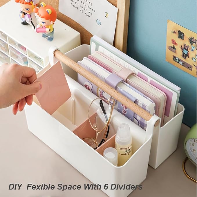 2 Pack Art Supply Caddy Organizer with Handle,Colored Pencil Holder Markers