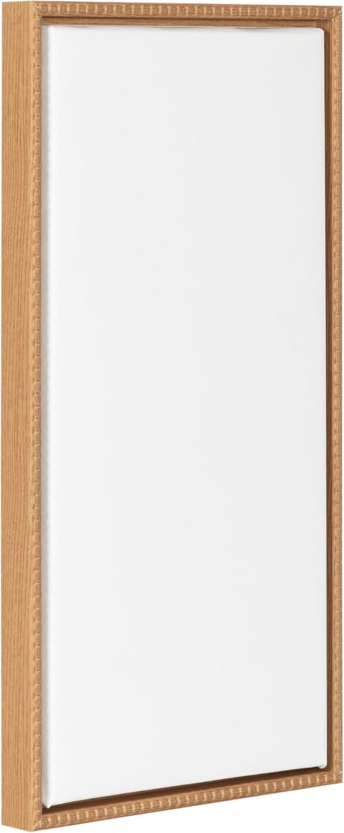 Kate and Laurel Sylvie Blank Framed Canvas Wall Art, 14x26.5 Natural Beaded, Vintage Modern Empty Canvas for Paint-Your-Own Art, Ready to Paint Premium Canvas Already Framed