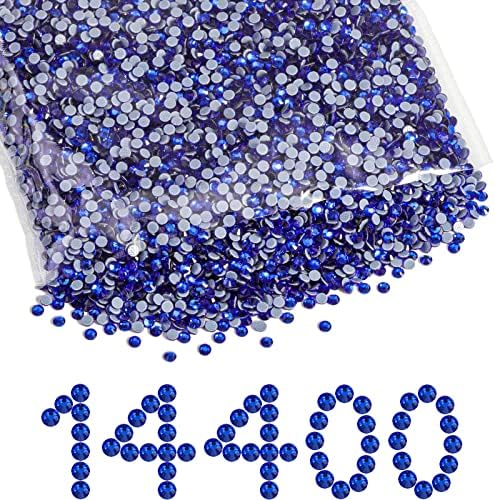 Beadsland Hotfix Rhinestones Bulk, Sapphire, SS8, 14400pcs,Royal Blue
