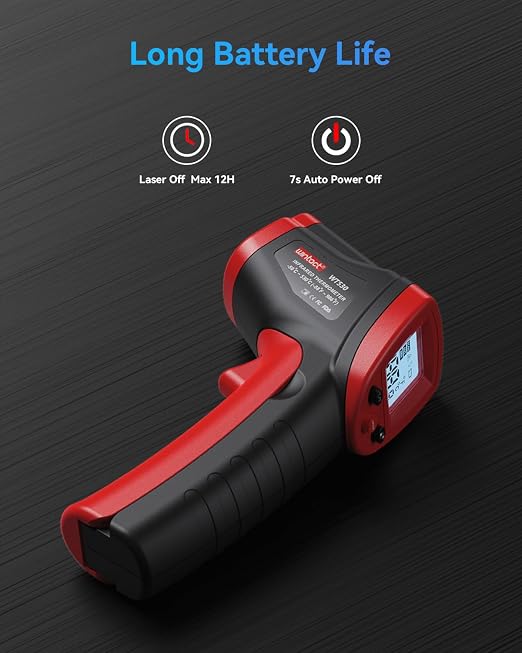 Wintact Infrared Thermometer, Digital Surface Temperature Gun -58℉ to 1094℉ | Laser Temp Gun for Cooking Food, Pizza Oven, Flat Top Grill, Griddle, Soap Making, Reptile