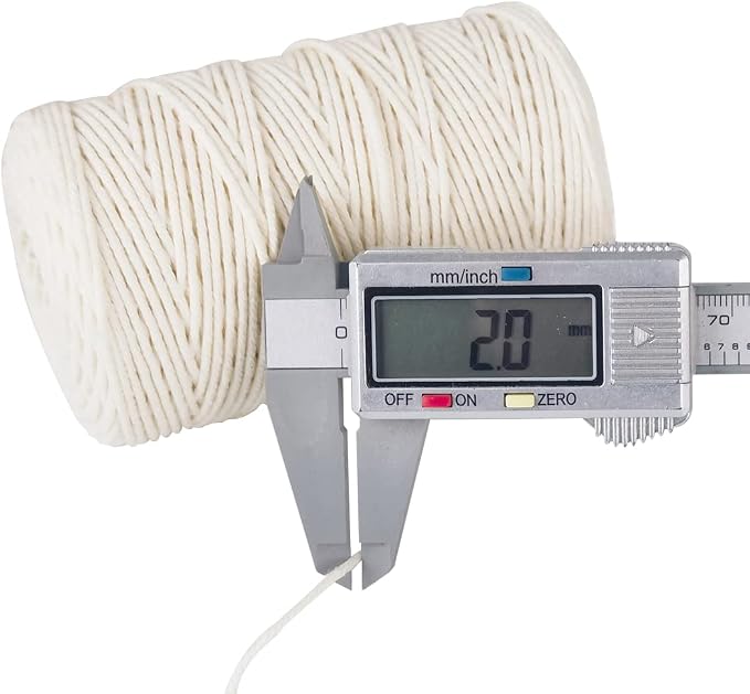 PerkHomy Cotton Butchers Twine String 500 Feet 2mm Twine for Cooking Food Safe Crafts Bakers Kitchen Butcher Meat Turkey Sausage Roasting Gift Wrapping Gardening Crocheting Knitting (Pack of 2)