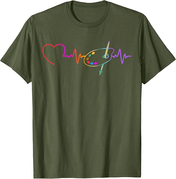 Funny Paint Palette Brush Artist Painter Art Teacher Men Kid T-Shirt