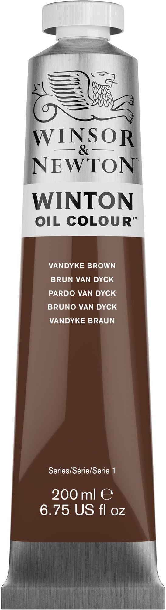 Winsor & Newton Winton Oil Color, 200ml Tube, Vandyke Brown | High-quality pigments, Durable, Lightfast, Permanent, Uniform Consistency, Great Pigment Load