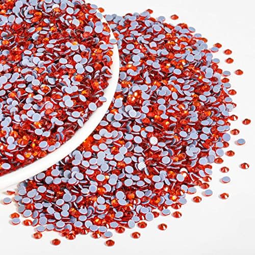 Beadsland Hotfix Rhinestones Bulk, Hyacinth/Orange, SS8, 14400pcs