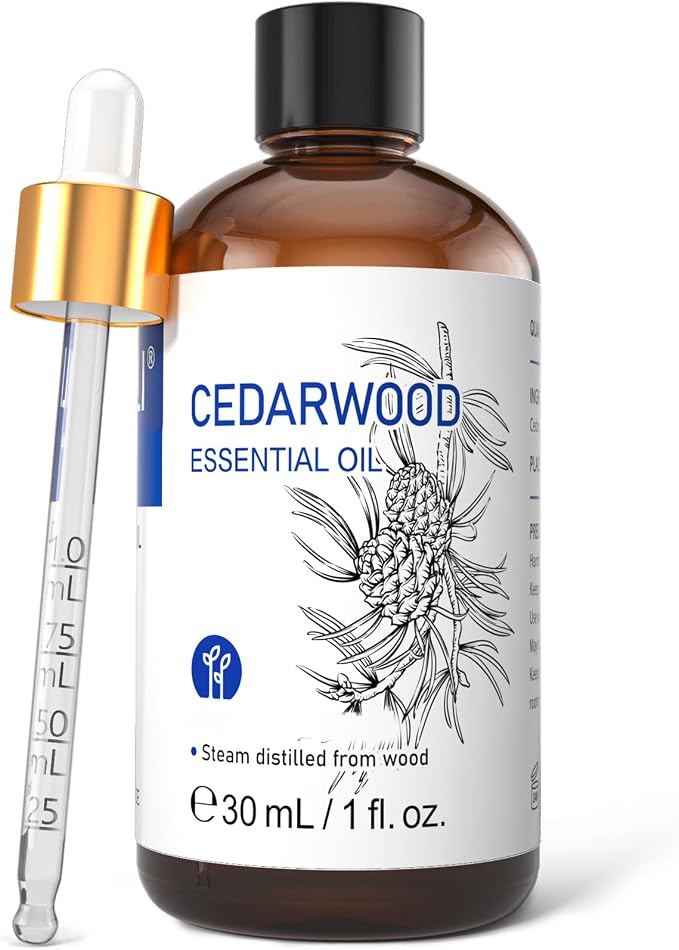HIQILI Cedarwood Essential Oil for Hair, Skin & Diffuser