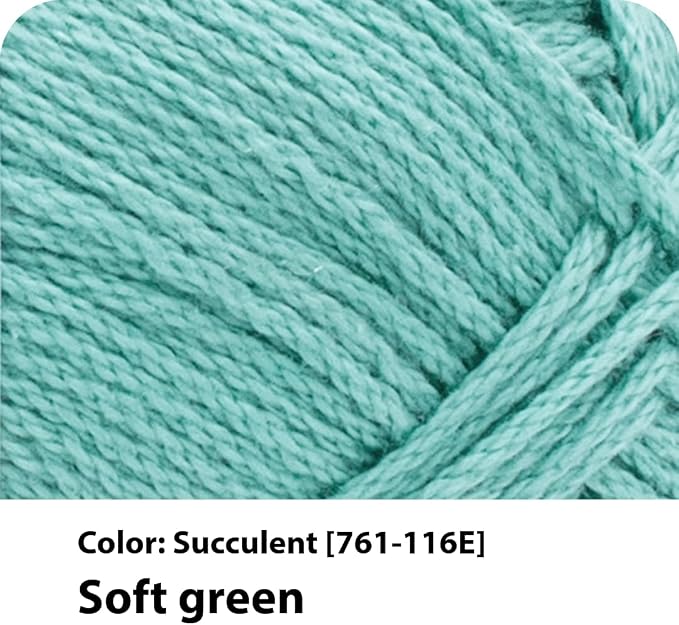 Lion Brand 24/7 Cotton Yarn, Yarn for Knitting, Crocheting, and Crafts, Succulent, Pack of 3