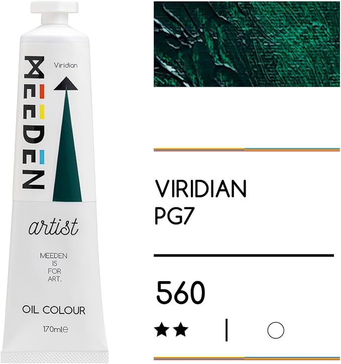 MEEDEN Artist Grade Oil Paint: Viridian - 170ml/5.7oz Tube | Professional Art Paints and Supplies for Canvas Painting