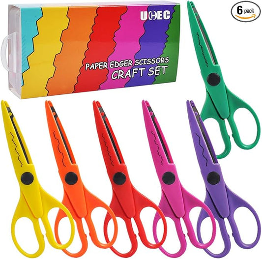 UCEC Decorative Edge Craft Scissors for Kids, Adults, Scrapbooking