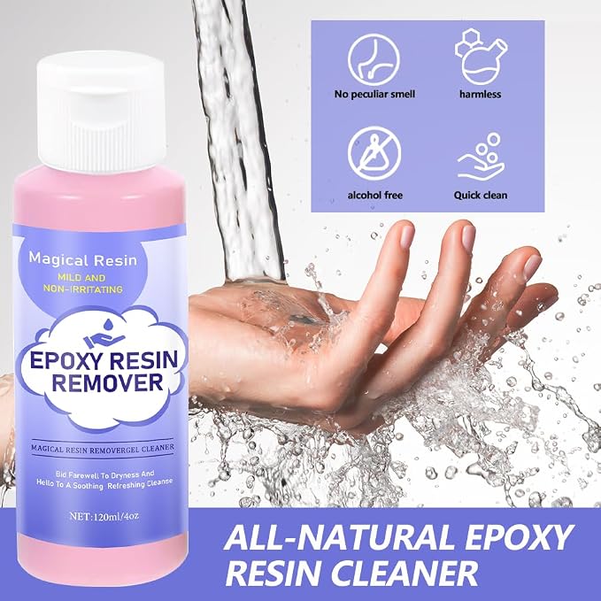 Hands Resin Remover Gel - All Natural Epoxy Resin Cleaner - Magical Cleanser for Artists - Epoxy Remover - Glue, Silicone, Paint & Glitter Soap- For Soft and Moisturized Skin