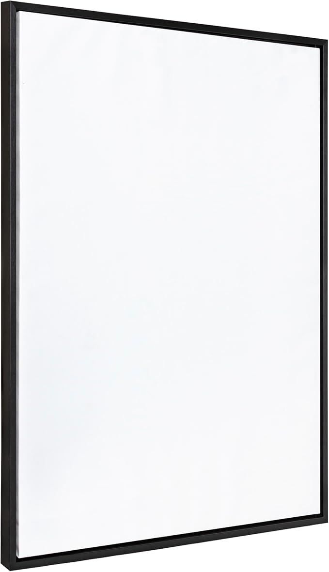 Kate and Laurel Sylvie Blank Framed Canvas Wall Art; 31.5x41.5 Black; Modern Empty Canvas for Paint-Your-Own Art; Ready to Paint Premium Canvas Already Framed