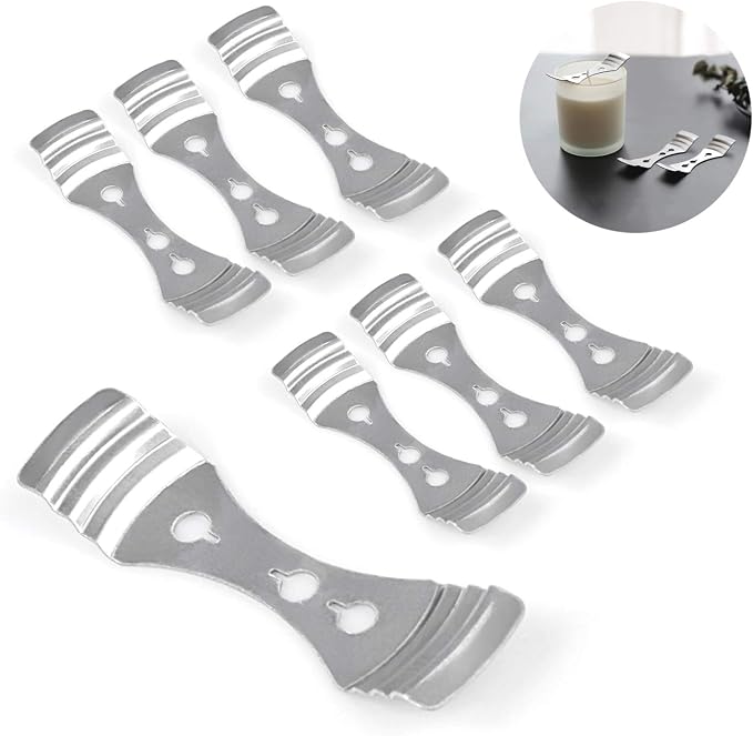 DINGPAI 25pcs Metal Candle Wick Holder, Candle Wick Centering Devices