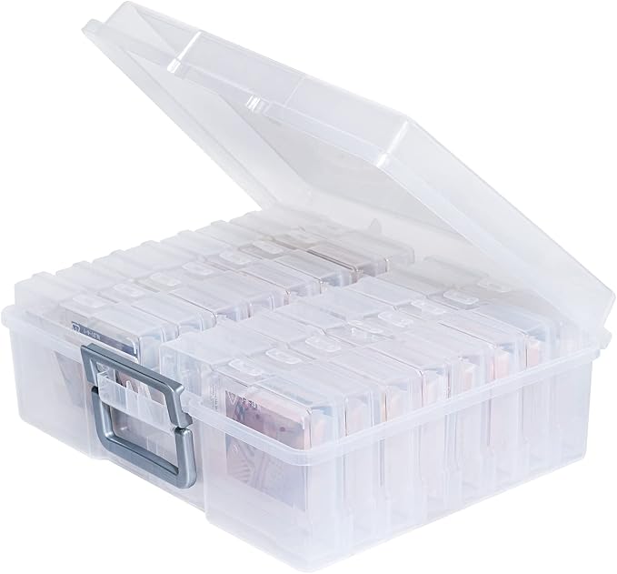 novelinks Photo Storage Box and 16 Inner 4" x 6" Photo Storage Containers
