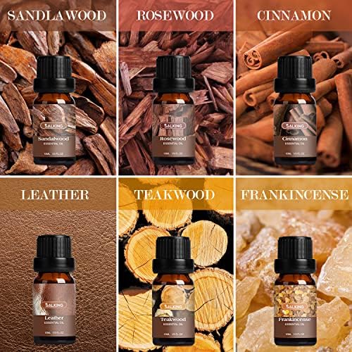 SALKING Woodsy Essential Oils Set for Men, Masculine Essential Oils Set