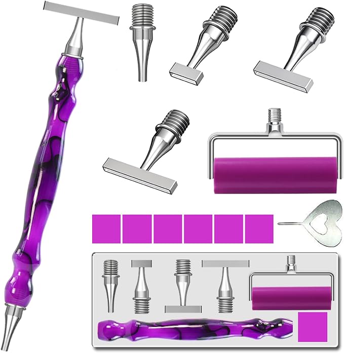 LEIYULY 13PCS Thin Diamond Art Pens, with 1,3,6,9 Thin Stainless Steel Nibs