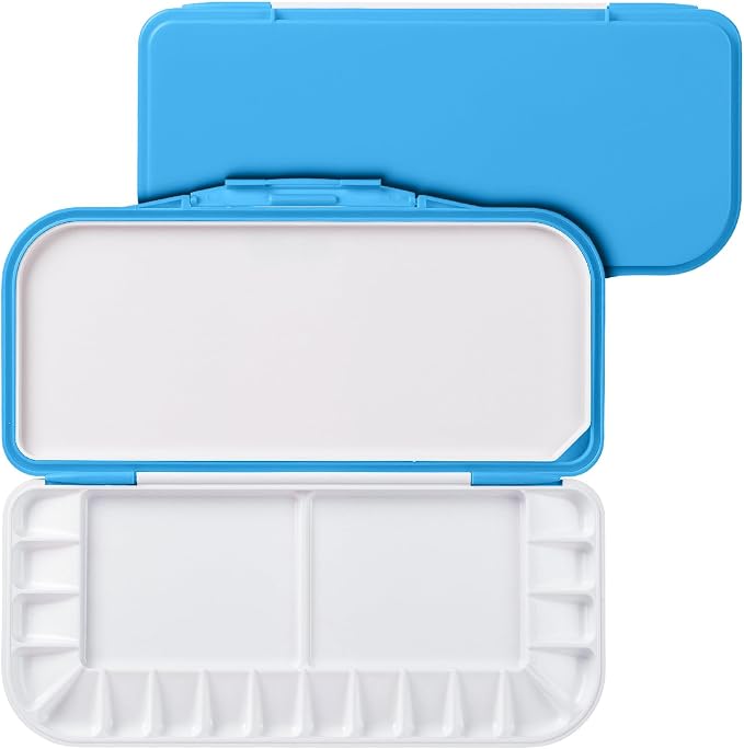 Mr. Pen- Airtight Watercolor Palette with Lid, 18 Wells & 2 Mixing Areas | Lightweight Sealing Paint Palette for Travel, Painting, Watercolor Mixing, Art Class and Studio Use