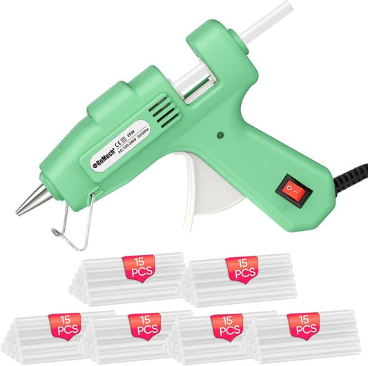 ROMECH 20W Mini Hot Glue Gun Kit, 90 Glue Sticks Set for DIY Crafts, Repair