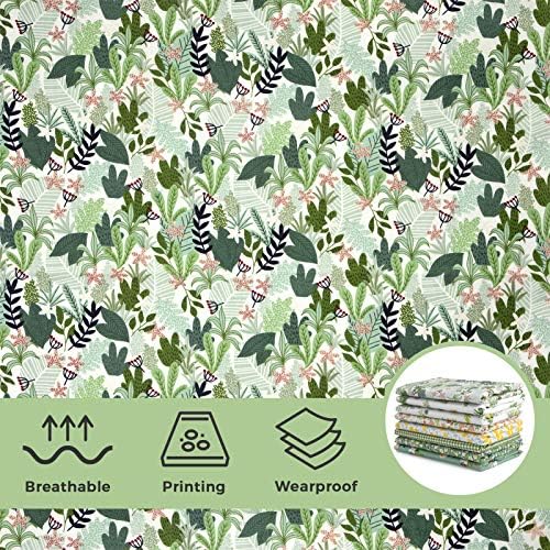 Aubliss 8pcs Fat Quarter Fabric Bundles 20'' x 20'' Cotton Craft Fabric