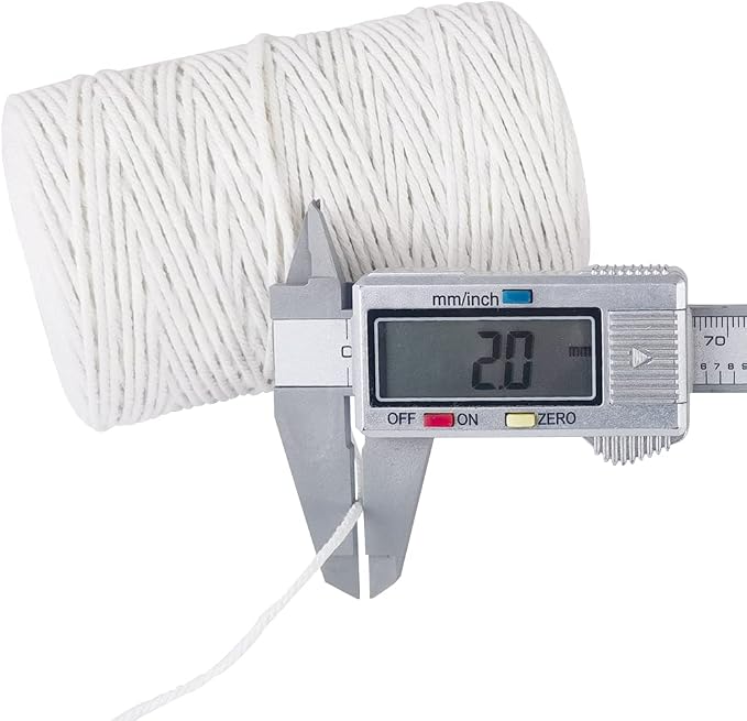 PerkHomy Cotton Butchers Twine String 700 Feet 2mm Twine for Cooking Food Safe Crafts Bakers Kitchen Butcher Meat Turkey Sausage Roasting Gift Wrapping Gardening Crocheting Knitting