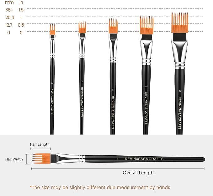 Professional 5-Piece Grainer Paint Brush Set