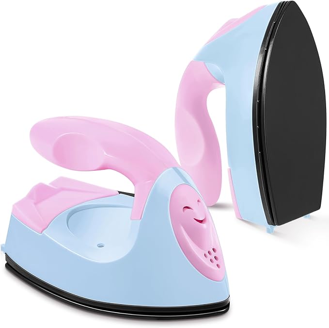 Honoson Mini Craft Iron with Charging Base Tiny,Light Pink, Light Blue