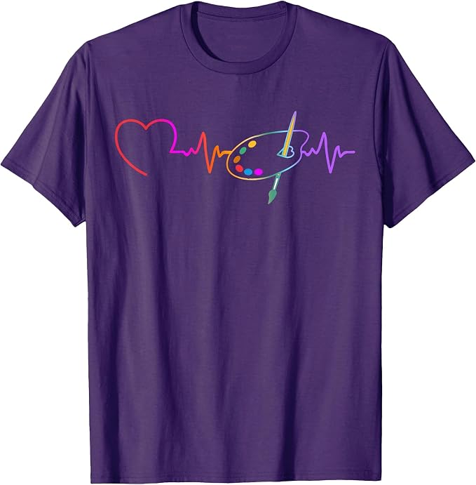 Funny Paint Palette Brush Artist Painter Art Teacher Men Kid T-Shirt