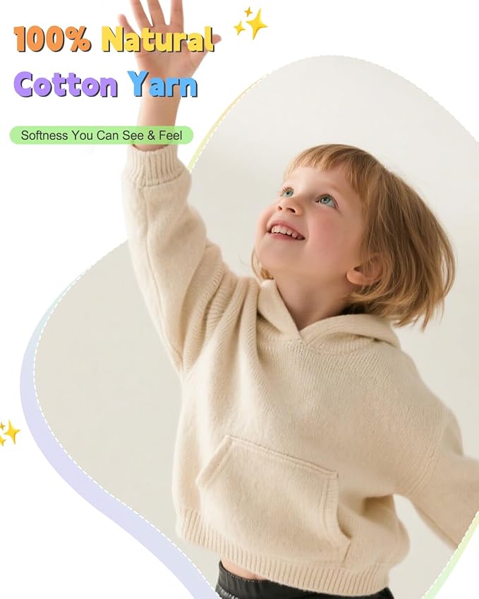 Katech 1OO% Cotton Yarn for Crocheting & Knitting–Baby Cotton Yarn (C) | 12-Color of 137 Yards/1.76 oz Sport Weight CYC #2-Soft & Breathable-Ideal for Dishcloths, Baby Clothes, Potholders & Crafts