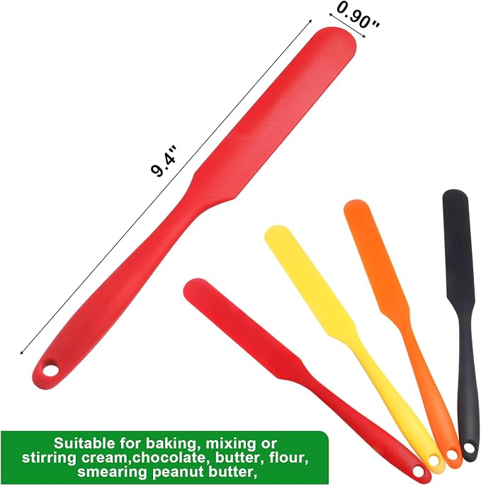 Silicone Jar Spatula Set for Chocolate, Scraping