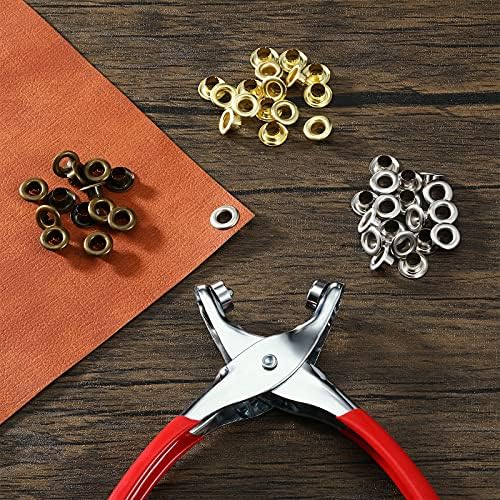 Mudder Grommet Eyelet Plier Tool,Coppery, Gold, Silver,1/4 Inch,Classic