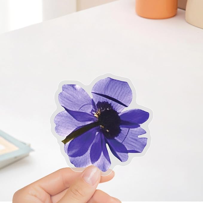 50pcs Press Flowers Stickers Transparent Vinyl Laptop Waterproof Decals for Water Bottles Skateboard Computer Cars Luggage Phone,Graffiti Stickers Pack for Teens Girls Kids Adults(Colourful-F13)