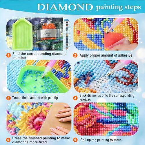 HvasJing Link Diamond Painting Kit for Adults, Four Seasons Diamond Art Kit