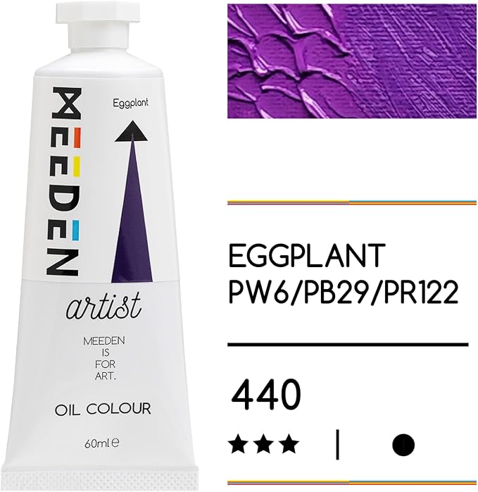 MEEDEN Artist Grade Oil Paint: Eggplant - 60ml/2oz Tube | Professional Art Paints and Supplies for Canvas Painting