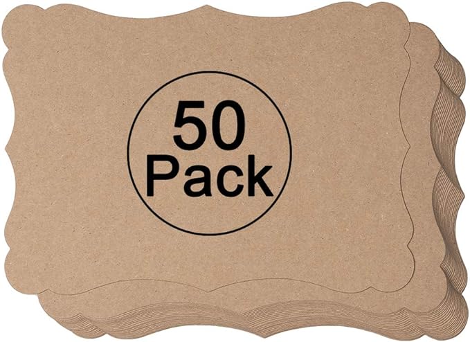 50 Pack Blank Kraft Greeting Cards, Kraft Color, 5x7IN