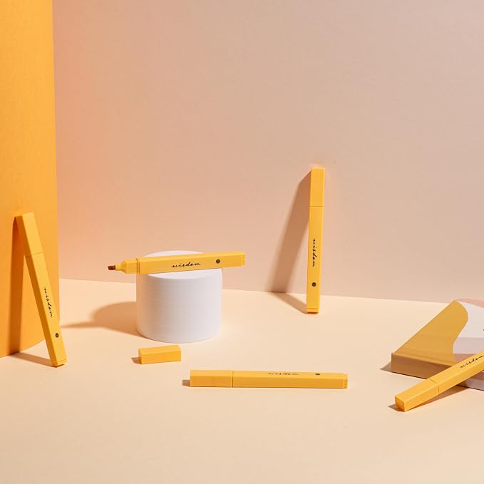 DIVERSEBEE Bible Highlighters with Soft Chisel Tip, No Bleed (Yellow)