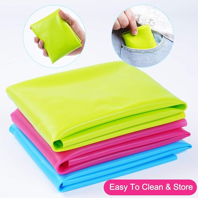 3 Pcs Silicone Mats Sheets Silicone Mats for Crafts Resin Jewelry Molds | 15.7" x 11.8" Silicone Playdoh Nail Art Mat Placemat (Blue & Rose Red & Green), Non-Stick, Heat Resistant